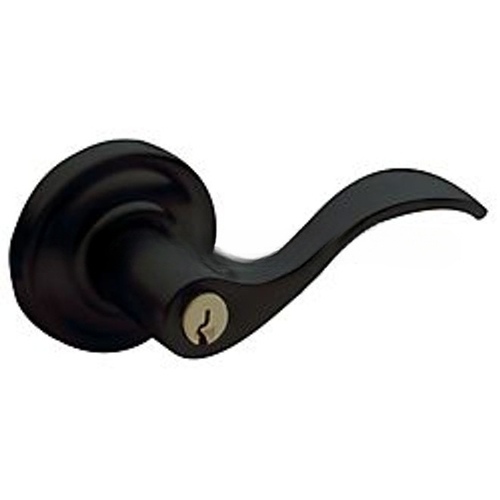 5256 Thick Door Wave Lever Full Dummy Satin Black Finish