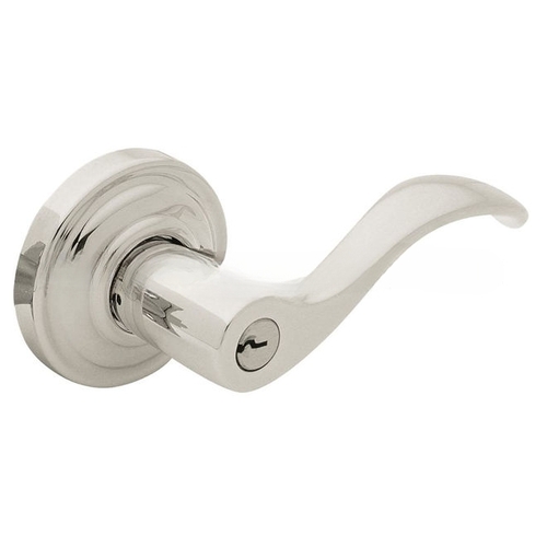 Right Hand 5259 Thick Door Wave Lever Standard Keyed Entry Lifetime Bright Nickel Finish