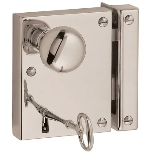 Left Hand Small Vertical Entry Rim Lock Lifetime Bright Nickel Finish