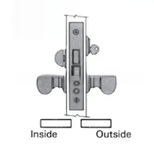 Right Hand Lever Strength Entry/Apartment Lever by Lever 2-3/4" Backset Mortise Lock Body Minus Strike Venetian Bronze Finish