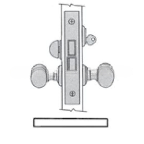 Left Hand Lever Strength Entry / Storeroom 2-3/4" Backset Interior Mortise Lock Body Antique Brass Finish