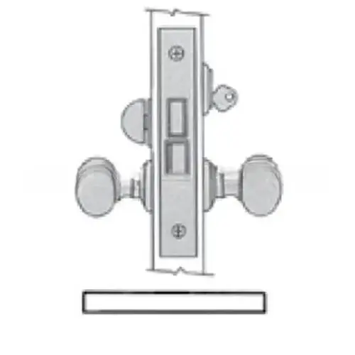 Left Hand Lever Strength Entry / Storeroom 2-3/4" Backset Interior Mortise Lock Body Lifetime Bright Nickel Finish