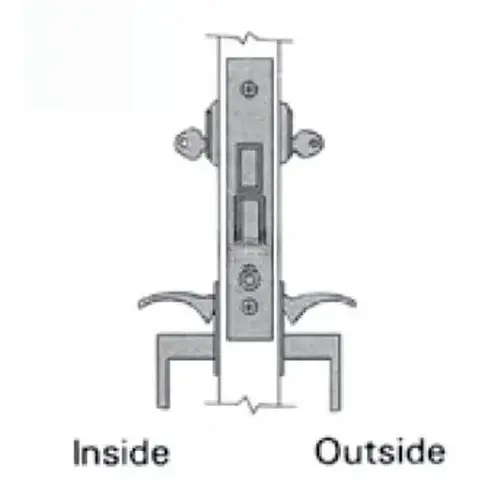 Left Hand Back to Back Handleset Entry Mortise Lock Body Oil Rubbed Bronze Finish