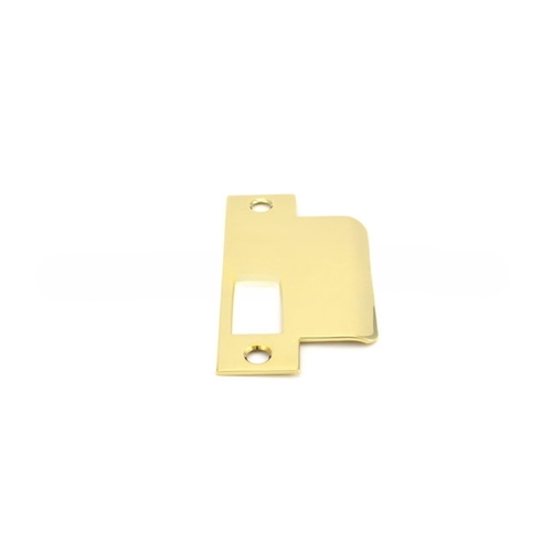 Right Hand 1-7/8" Extended Lip ASA Strike For 2-3/4" Backset Latch Only Lifetime Brass Finish