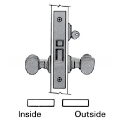 Right Hand Reverse Lever Strength Electronic Fail Secure 2-3/4" Backset Mortise Lock Body Antique Brass Finish