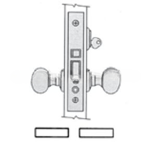 Left Hand Reverse Lever Strength Interior Corridor / Office 2-3/4" Backset Mortise Lock Body Lifetime Bright Nickel Finish