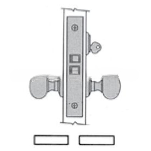 Left Hand Reverse Lever Strength Interior Emergency / Utility Room 2-3/4" Backset Mortise Lock Body Bright Chrome Finish