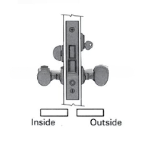 Right Hand Reverse Emergency Egress Entry Knob by Knob 2-3/4" Backset Mortise Lock Body Lifetime Brass Finish