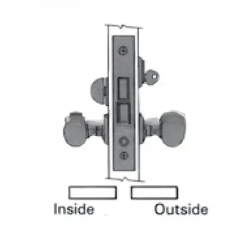 Left Hand Lever Strength Emergency Egress Entry Lever by Lever 2-3/4" Backset Mortise Lock Body Unlacquered Brass Finish