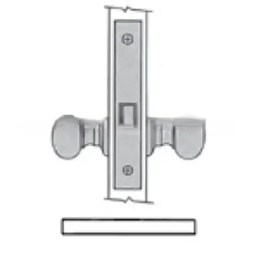 Right Hand Lever Strength Interior Passage 2-3/4" Backset Mortise Lock Body Satin Brass with Brown Finish