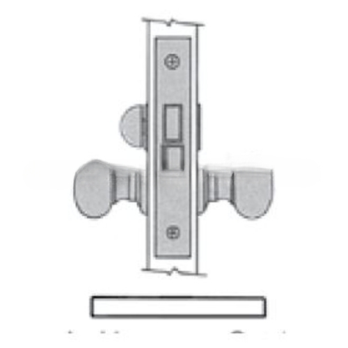 Right Hand Reverse Interior Bed / Bath 2-1/2" Backset Mortise Lock Body Unlacquered Brass Finish