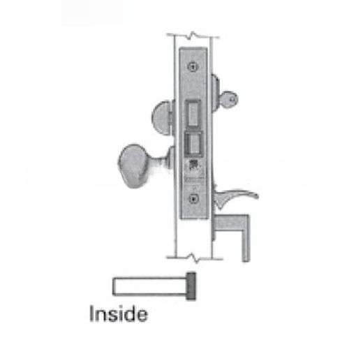 Right Hand Lever Strength Emergency Egress Entry Handleset by Lever 2-1/2" Backset Mortise Lock Body Matte Antique Nickel Finish