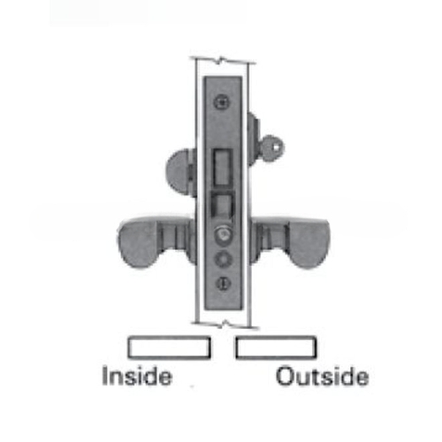 Left Hand Reverse Emergency Egress Entry Knob By Knob 2-1/2" Backset Mortise Lock Body with 1" Face Oil Rubbed Bronze Finish