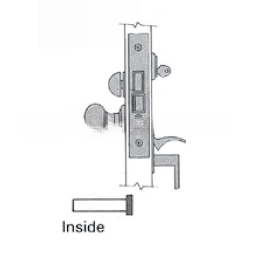 Left Hand Residential Entry Handleset x Lever 2" Backset Mortise Lock Body Satin Brass With Brown Finish