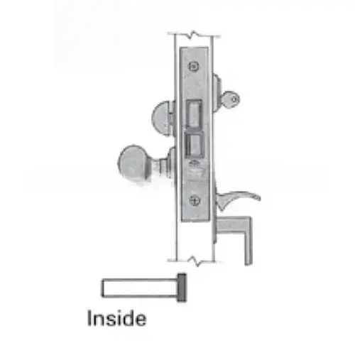 Left Hand Residential Entry Handleset x Lever 2" Backset Mortise Lock Body Lifetime Bright Nickel Finish