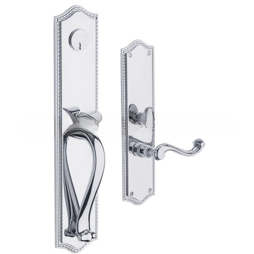 Bristol Right Hand Full Dummy Mortise Lock Trim Blank Plates Bright Chrome Finish