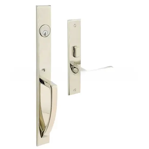 Lakeshore Right Hand Full Dummy Mortise Lock Trim Blank Plates Lifetime Bright Nickel Finish