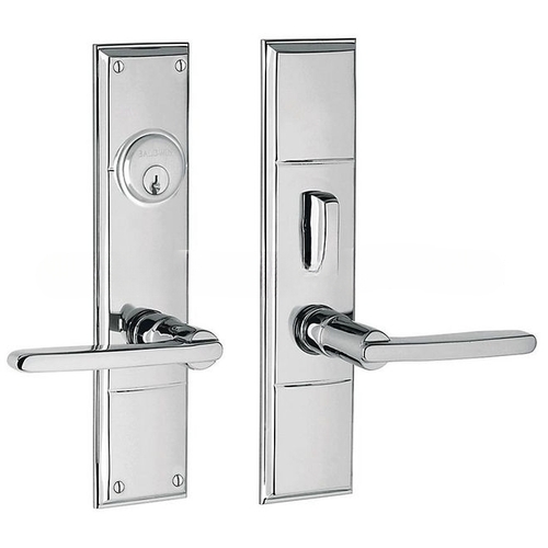 Houston Full Dummy Mortise Lock Trim Blank Plates Bright Chrome Finish