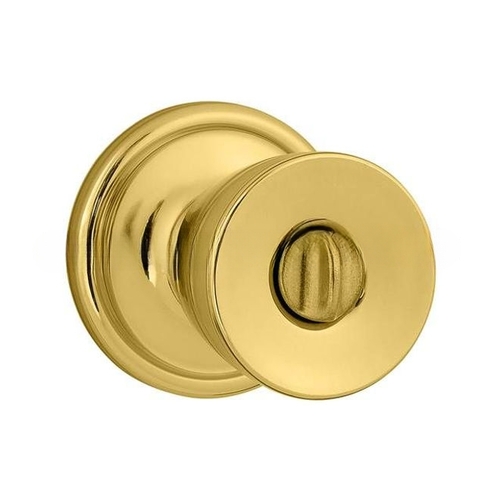 Kwikset Abbey Privacy Door Lock with 6AL Latch and RCS Strike Bright Brass Finish