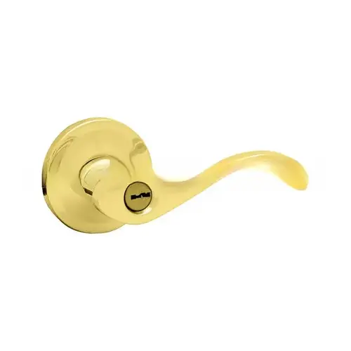 Commonwealth Entry Door Lock with 6AL Latch and RCS Strike Bright Brass Finish