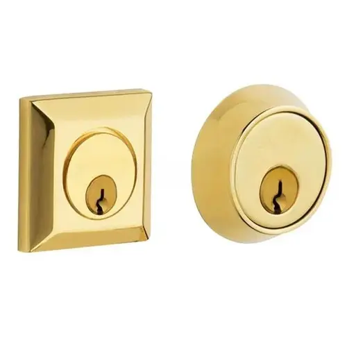 Cody Squared Double Cylinder Deadbolt Unlacquered Brass Finish