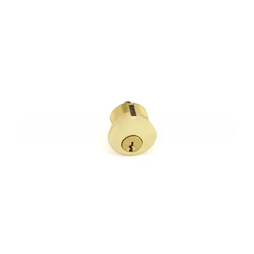 1" Mortise Cylinder with Emhart Cam Lifetime Brass Finish