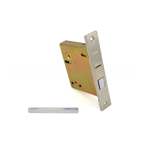 Left Hand Interior Privacy Lever x Lever 2-1/2" Backset Mortise Lock Body Lifetime Satin Nickel Finish