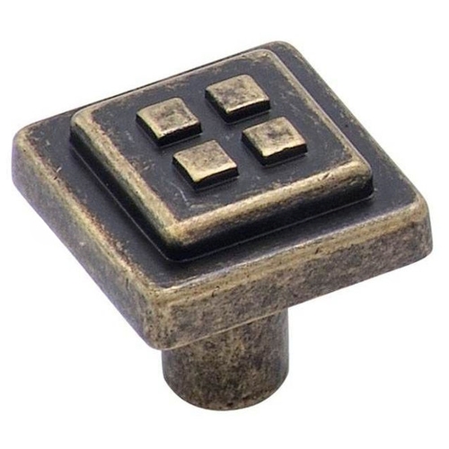 Forgings 1-1/8 in (29 mm) Length Weathered Brass Cabinet Knob