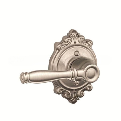 Birmingham Lever with Brookshire Rose Half Dummy Satin Nickel Finish