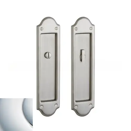 Boulder Privacy Set 2-1/2" Backset Sliding Door Lock Bright Chrome Finish