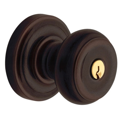 5214 Thick Door Colonial Knob Standard Keyed Entry Venetian Bronze Finish