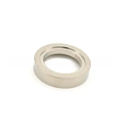 1-3/4" Contemporary Round Cylinder Collar Lifetime Bright Nickel Finish
