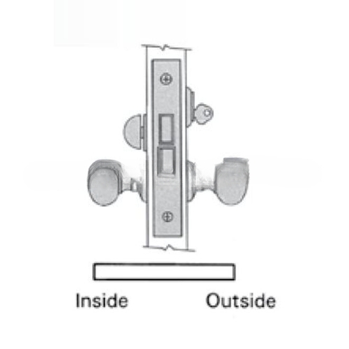 Left Hand Reverse Entry / Storeroom Lever x Lever 2" Backset Mortise Lock Body Oil Rubbed Bronze Finish