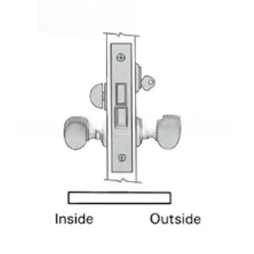 Left Hand Entry / Storeroom Lever x Lever 1-1/2" Backset Mortise Lock Body Satin Brass With Brown Finish