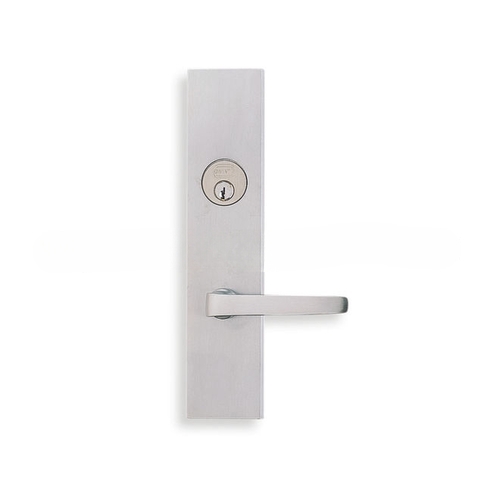 Right Hand Single Cylinder 2-1/2" Backset Mortise Lockset with Stainless 36 Lever and 12000 Plate Satin Chrome Finish