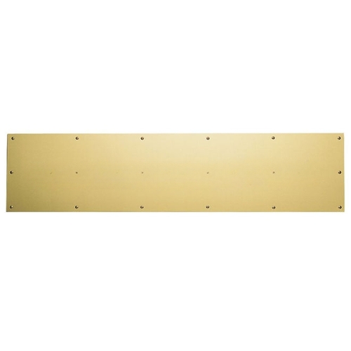 Kick Plate 8" x 30" Satin Brass With Brown Finish