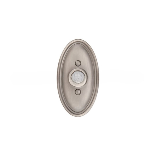 Doorbell Button Oval Rose, Antique Nickel Finish