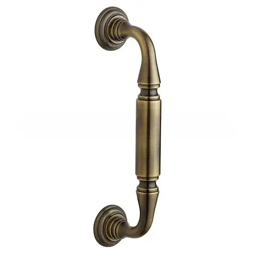 Richmond 8" Center to Center Door Pull with MTG3 Mounting Hardware Antique Brass Finish