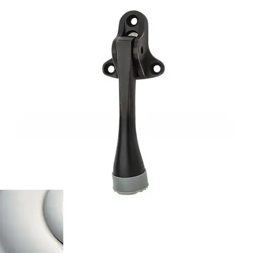 4" Lever Door Holder Bright Nickel Finish