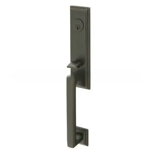 Athena Left Hand 2-3/8" Or 2-3/4" Backset Single Cylinder Wilshire Tubular Handleset, Oil Rubbed Bronze Finish