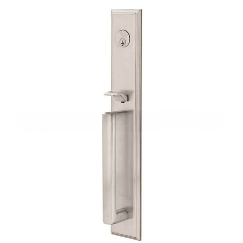 Hampton 2-3/8" Or 2-3/4" Backset Single Cylinder Melrose Tubular Handleset, Satin Nickel Finish