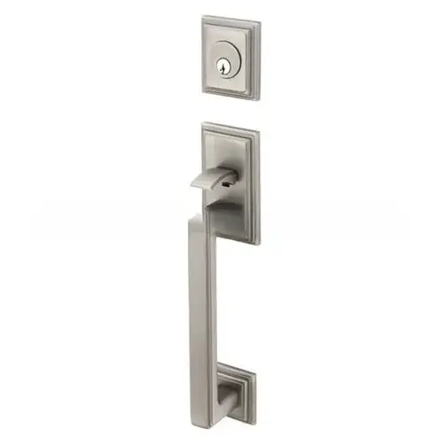 Milano Right Hand 2-3/8" Or 2-3/4" Backset Single Cylinder Hamden Tubular Handleset, Antique Nickel Finish