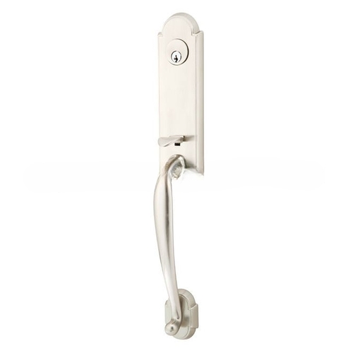 Egg 2-3/8" Or 2-3/4" Backset Single Cylinder Richmond Tubular Handleset, Satin Nickel Finish