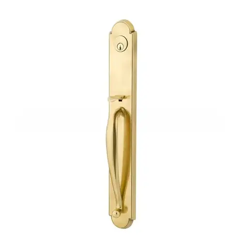 Ribbon And Reed Knob 2-3/8" Or 2-3/4" Backset Single Cylinder Wilmington Tubular Handleset, French Antique Brass Finish