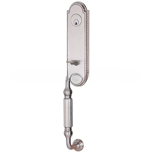 Providence 2-3/8" Or 2-3/4" Backset Double Cylinder Orleans Tubular Handleset, Satin Nickel Finish