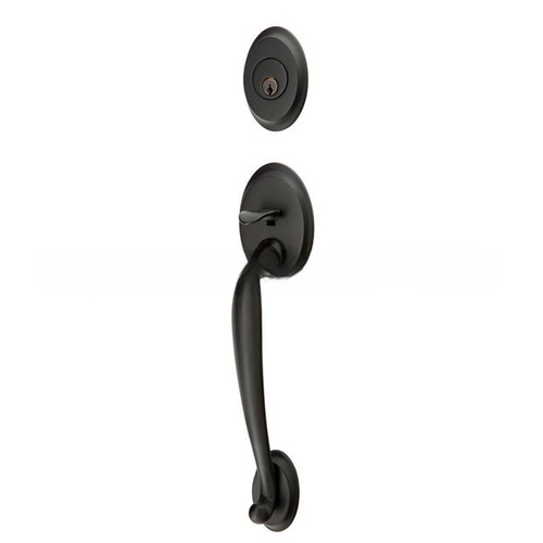 Egg Dummy Saratoga Tubular Handleset, Flat Black Finish