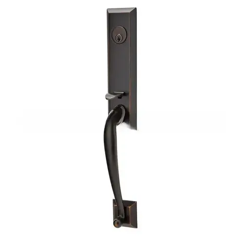 Coventry Right Hand 2-3/8" Or 2-3/4" Backset Single Cylinder Adams Tubular Handleset, Oil Rubbed Bronze Finish