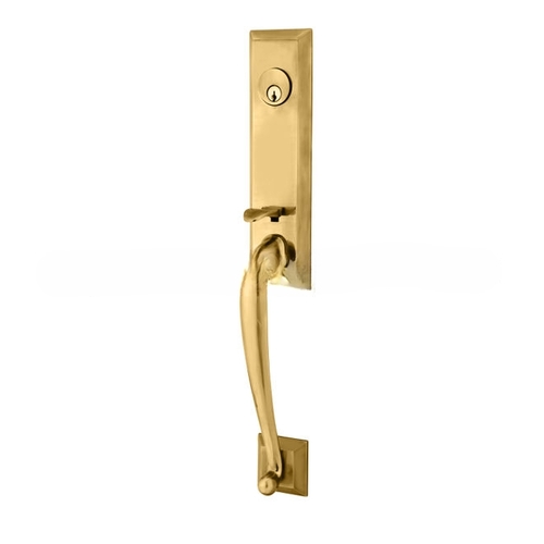 Cortina Right Hand 2-3/8" Or 2-3/4" Backset Single Cylinder Adams Tubular Handleset, French Antique Brass Finish