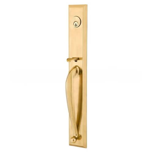 Turino Left Hand 2-3/8" Or 2-3/4" Backset Single Cylinder Jefferson Tubular Handleset, French Antique Brass Finish