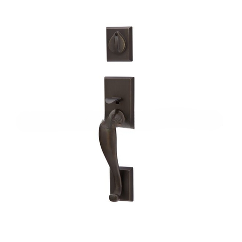 Bronze Egg Knob Dummy Rectangular Sectional Sandcast Tubular Handleset Medium Bronze Finish